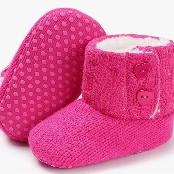 Baby Girls Fleece Booties Size 4.5 - Picture 10 of 10